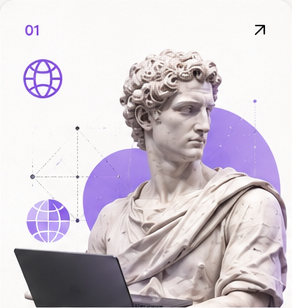 Abstrakte Darstellung eines strukturierten Webdesign-Systems